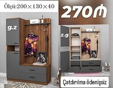 şkaflar: *Dəhliz Dolabı 270Azn* ✔️İstehsal Rusiya Laminat 18/lik *Rəng seçimi — 1