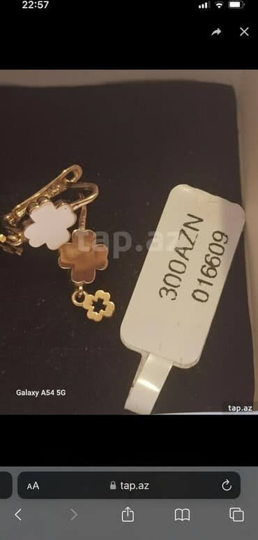 750 əyar qızılın alış qiyməti: Sırğa, Sarı qızıl, 585 Əyar, 15 g — 1