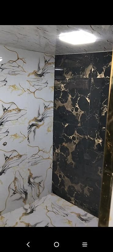 gence qapi: Mərmər naxışlı divar və döşəmə panelləri - Material: yüksək parlaq — 3
