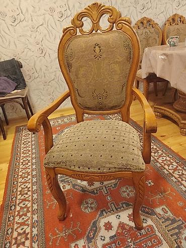 Mebel: Qonaq otağı üçün, Açılmayan, Dördbucaq masa, 8 stul — 3