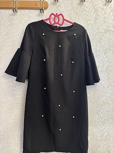 charming: Charming markalı qadın paltarı - Rəng: qara - Ölçü: 36 - Model: sadə — 9
