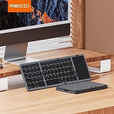 komputer notebook: RECCI qatlanan Bluetooth klaviatura + touchpad - Üçpanelli qatlanan — 2