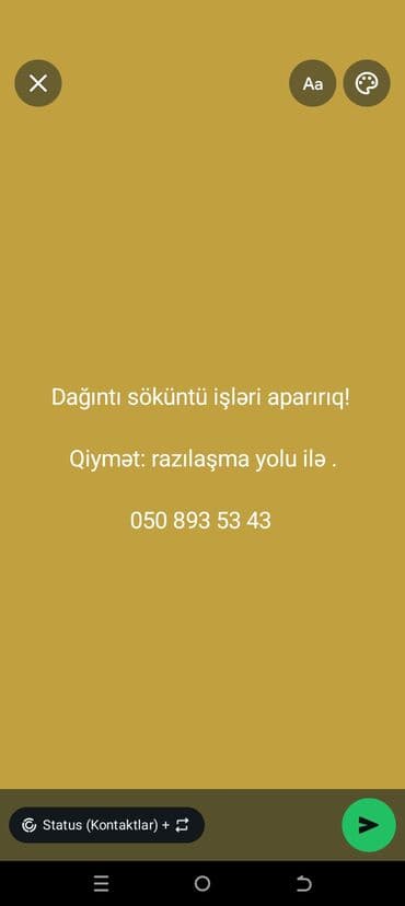 Dağıntı-söküntü xidmətləri - Mənzil, həyət evi, ofis və obyektlərdə