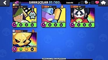 Brawl Stars hesabı – yüksək trofeyli və zəngin kontentli - Kupa yolu — 3