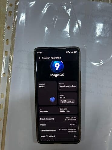azercell nomre ne vaxt baglanir: Honor X9b, rəng - Boz, Barmaq izi — 8