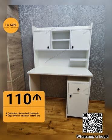стол нержавейка: Kompüter masası, Yeni, Açılmayan, Laminat, Dördbucaq masa — 33