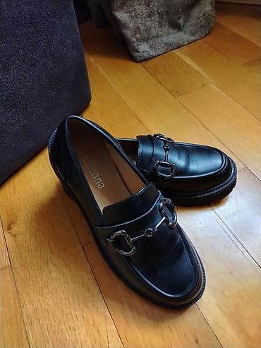 Qara lofer ayaqqabılar – LaDonna - Rəng: qara - Üst material: hamar