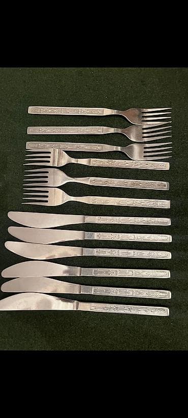 Klassik dizaynlı süfrə ləvazimatı dəsti - Tərkib: 6 ədəd yemək