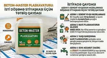 BETON-MASTER Plaskavaturu – isti döşəmə stiyaşkası (şap) üçün maye