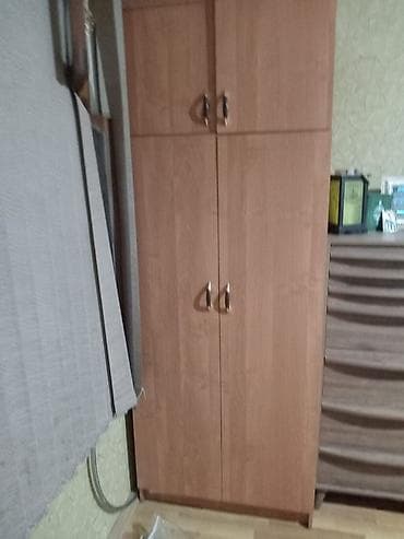 ref: 4 qapılı, Qəhvəyi, Taxta, Açılan, Düz dolab — 2
