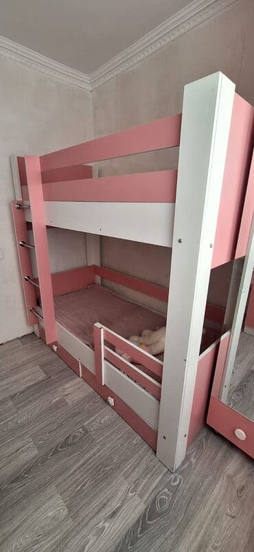 купить кровать трансформер: Oğlan və qız üçün, Çarpayı, Matras ilə, Siyirməli, MDF — 1