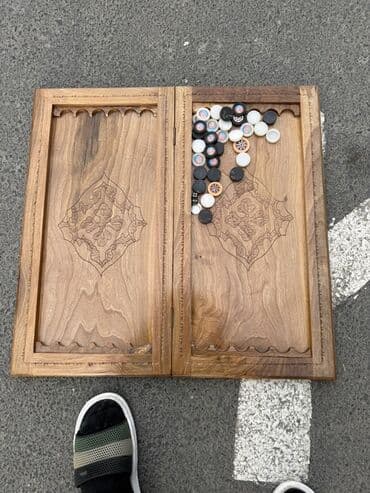 nerdtaxta: Taxta Nərd-taxta oyunu dəsti - Material: tam ağacdan (taxta) əl oyma — 1