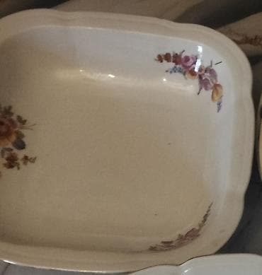 Çini/porcelan boşqab və badya dəsti - Material: çini/porcelan - Rəng — 2