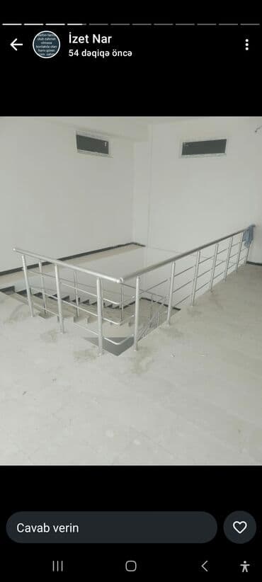 məhəccər: Mərtəbələr və eyvanlar üçün paslanmayan metal məhəccər və dayaq — 2