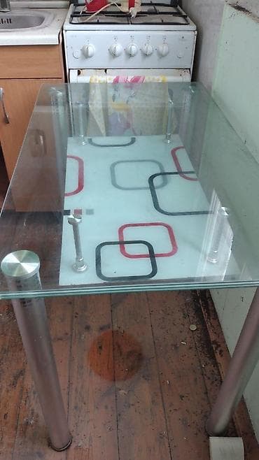 Кухонный стол, Б/у, Стекло at lalafo.az Кухонный стол, Б/у, Стекло