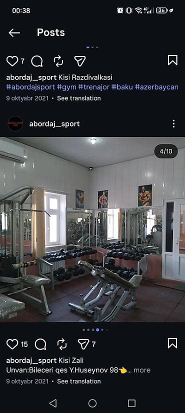 gym: Abordaj Sport – Kişi Zalı və Qadın zali(Ayrı) İcarəyə verilir Ünvan — 3