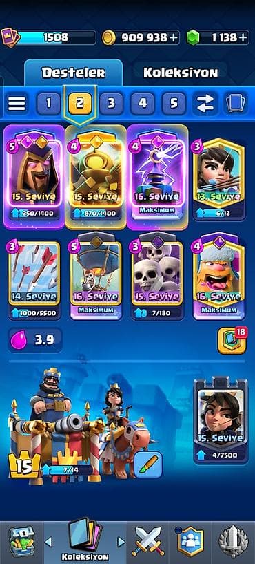 kart rider: Bu Clash Royale kart kolleksiyası, müxtəlif döyüşçü və bina kartlarını — 6