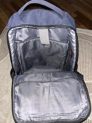 Səliqəli və funksional gündəlik bel çantası - Rəng: tünd mavi (denim — 3