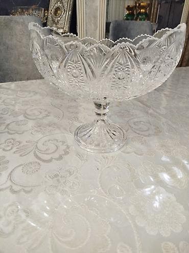 Xrustal meyvə qabı 1ədədyat/qənnadı qabı – kristal üslubda şüşə -
