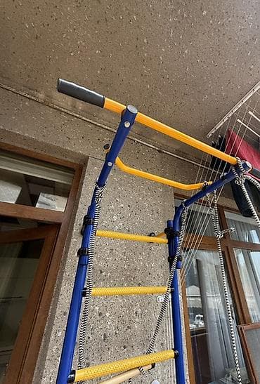 turnik ev ucun: Uşaq üçün ev tipli idman kompleksi – divara bərkidilən turnik və — 1
