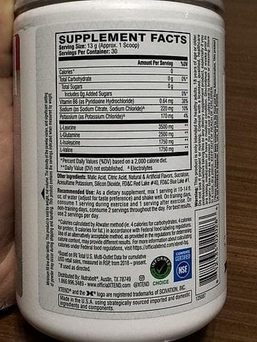 XTEND Original 7g BCAA – “Knockout Fruit Punch” dadı, 390 q (30 — 2