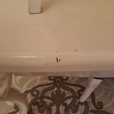 mətbəx ucun stol stullar: Qonaq otağı üçün, İşlənmiş, Açılmayan, Dördbucaq masa, 6 stul — 3