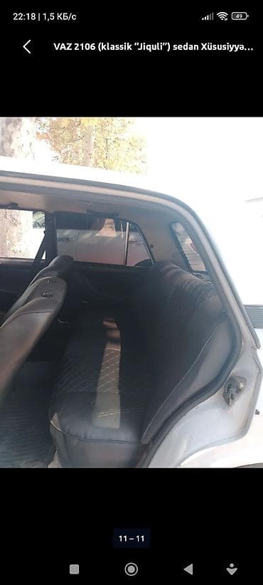 afdamabil ve xususi texnka: VAZ 2106 (klassik “Jiquli”) sedan - Kuzov: 4 qapılı sedan, ağ rəng - — 6