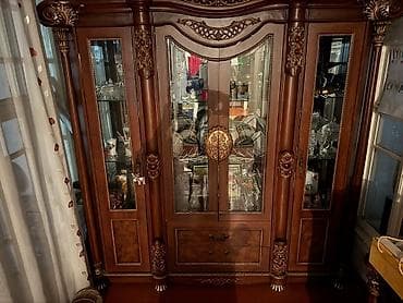 taxta qapilar: Klassik üslubda vitrinli Qorka - Material: Təbii ağac karkas, zəngin — 1