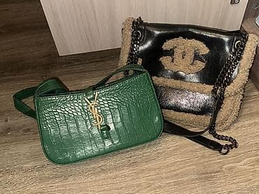 sükan seti: Bir yerde 10 azn Qadın çanta dəsti - Model 1: Yaşıl, kompakt — 1