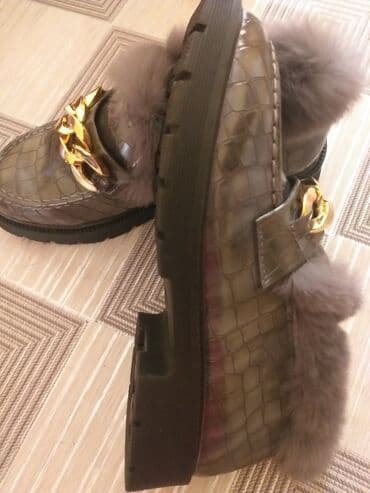 platforma çəkələk: Tuflilər, Ölçü: 36, rəng - Boz, Yeni — 4