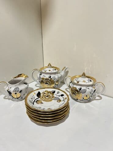 paltaryuyan servis: Çay dəsti, rəng - Ağ, Farfor, 6 nəfərlik — 1