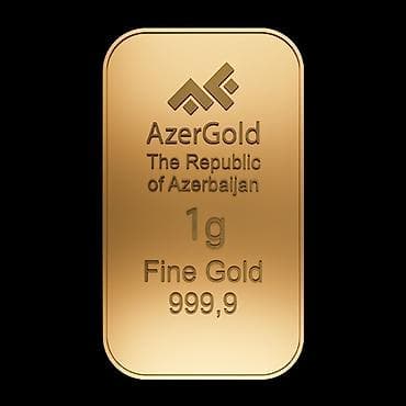 gümüşün qramı neçəyədir: AzərGold, 1 gram, 999.9 əyyar qızıl külçə satılır — 1