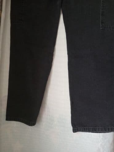 kişi ucun klassik qara kostyum: Qara rəngində cins şalvar. Yeni alınıb!! — 4