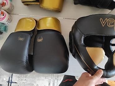 bas gitara: Boks və MMA üçün komplekt: Venum başlıq və boks əlcəkləri - Brend — 2