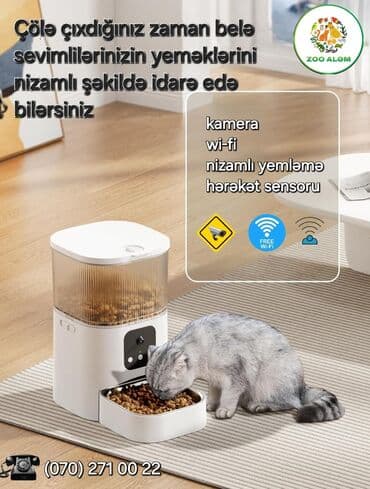 pişik ucun qab: Yem qabı Kamera və WiFi ilə Artıq evdə saxladığınız sevimlilərinizi — 2
