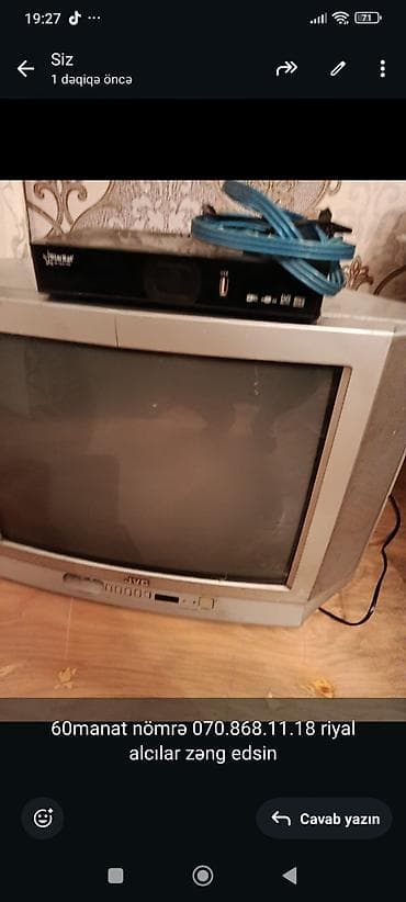 JVC kineskop televizor + rəqəmsal TV qutusu (receiver) Xüsusiyyətlər