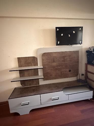 mebel aksesuar: Yeni, Düz TV altlığı, Polkalı, Taxtalı — 2