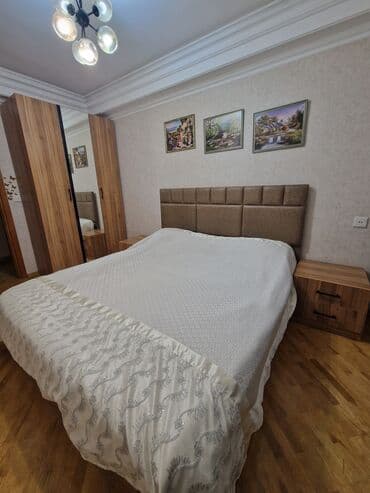 белая мебель в спальне: Yataq otağı dəsti - İki nəfərlik çarpayı: yumşaq, panel tipli başlıq — 2