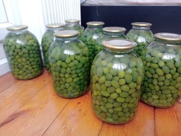 salat: Məhsul: Yeni tutulma duzlu yaşıl zeytun – 3 litrlik şüşə bankalarda — 3