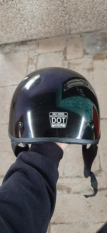 motor 49cc: Harley-Davidson “Hybrid” yarım (half) moto dəbilqə - Rəng: parlaq — 8