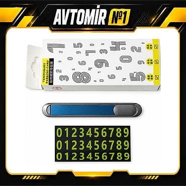 Avtomobil üçün parkinq telefon nömrəsi lövhəsi Avtomobili müvəqqəti