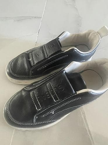 Туфли: Qara dəri slip-on uşaq oğlan - Model: bağsız/slip-on - Material — 3