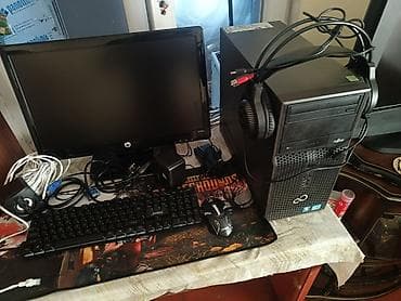 mini vitrin soyuducu: Masaüstü kompüter dəsti satılır. Dəstə Fujitsu sistem bloku, HP — 3