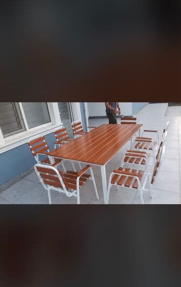 stol stul işlenmiş: Yeni, Kvadrat masa, 4 stul, Açılmayan, Stullar ilə, Taxta, Azərbaycan — 19