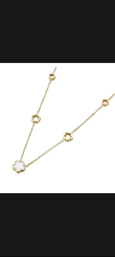 xuping nedir: Qızıl rəngli çiçək motivli zərgərlik seti - Material: paslanmayan — 3