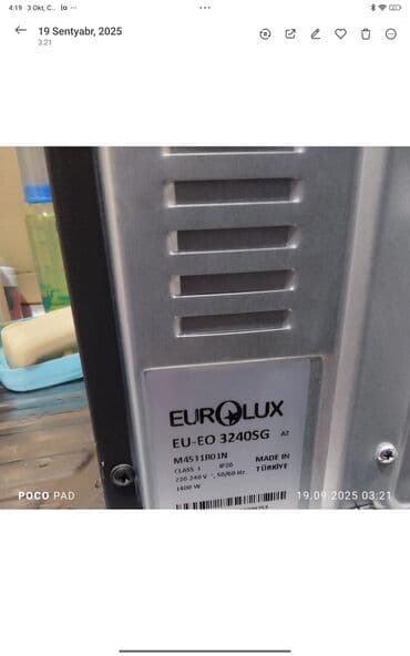 ozturkler soba: Duxovka Eurolux, Elektrik, rəng - Boz, Ayrıca dayanan — 18