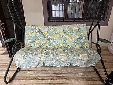 bərbər mebelləri: Divan-yelləncək, Zontiksiz, Metal — 2