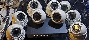 8 ədəd dome tipli təhlükəsizlik kamerası + DVR qeydiyyatçı