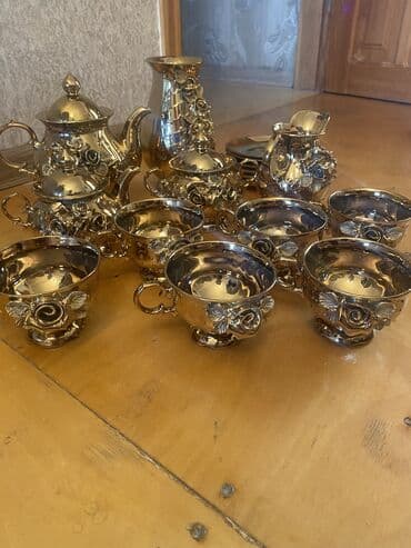 женьшень капсулы для набора веса: Чайный набор, цвет - Золотой — 3