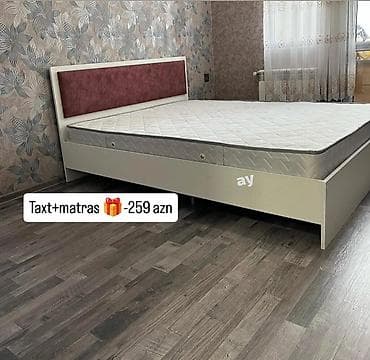taxt satilir: Yeni, İkinəfərlik çarpayı, Bazasız, Matras ilə, Siyirməsiz, Azərbaycan — 2